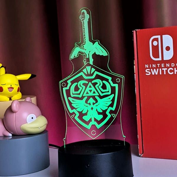  Đèn LED RGB trang trí bàn The Legend Of Zelda tặng kèm remote 