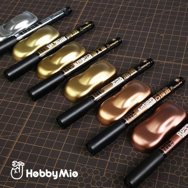  Bút sơn mô hình mạ ánh kim Electroplated Metal Marker Hobby Mio - Green Gold 