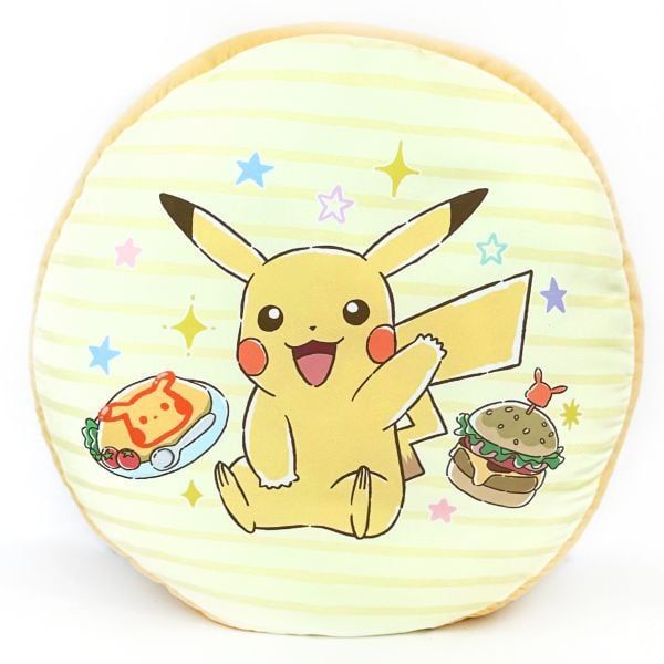  Gối bông Pokemon Reversible Cushion Cafe Art Pikachu - Banpresto 