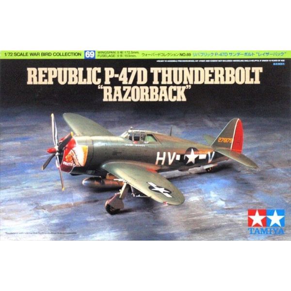  Mô hình máy bay Republic P-47D Thunderbolt Razorback 1/72 - Tamiya 60769 