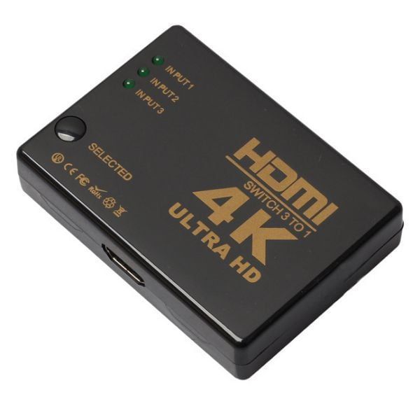  Bộ chuyển đổi HDMI 4K 3 Port - 3 đầu vào 1 đầu ra tặng kèm remote 