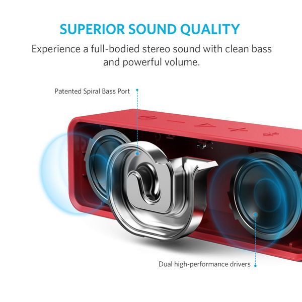  Loa di động Anker SoundCore Bluetooth Stereo Speaker - Red - A3102 