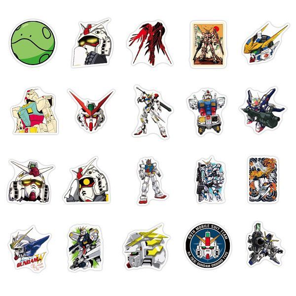  Hình dán Sticker tổng hợp Mobile Suit Gundam 50 cái ngẫu nhiên Set B 
