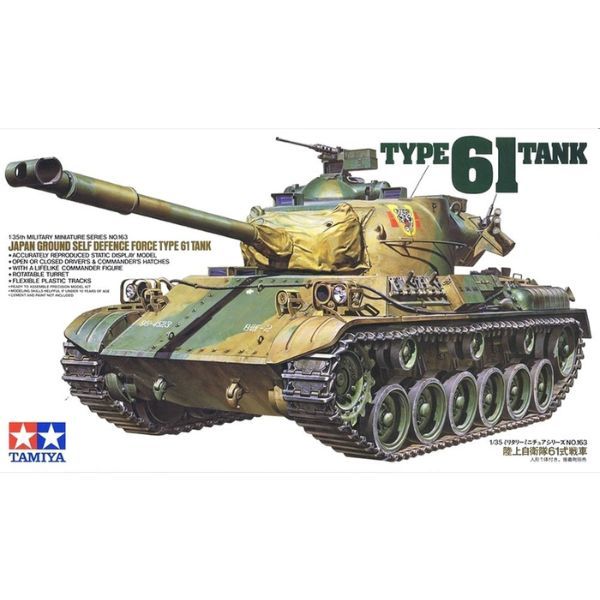  Mô hình xe tăng Japan Ground Self-Defense Force Type 61 Tank 1/35 - Tamiya 35163 