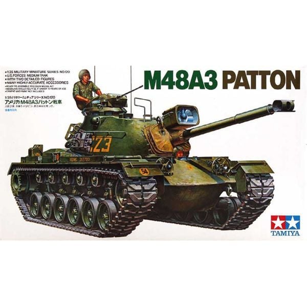  Mô hình xe tăng U.S. M48A3 Patton 1/35 - Tamiya 35120 