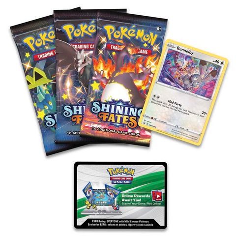 Pokemon TCG Shining Fates Mad Party Pin Collection Bunnelby chính hãng