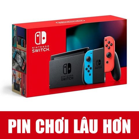 Nintendo Switch New Version Neon Red & Blue (Pin lâu hơn) chính hãng siêu tốt