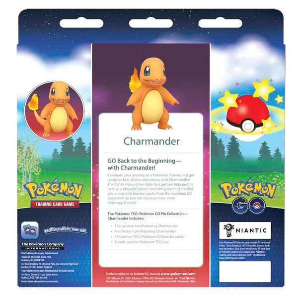  PB155 - Thẻ bài Pokemon TCG Pokemon GO Pin Collection Charmander 