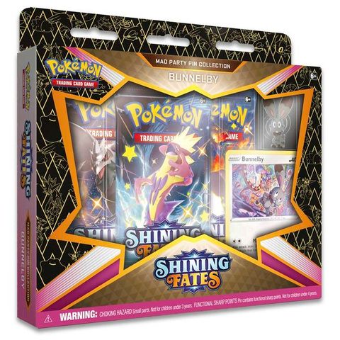 Pokemon TCG Shining Fates Mad Party Pin Collection Bunnelby chính hãng