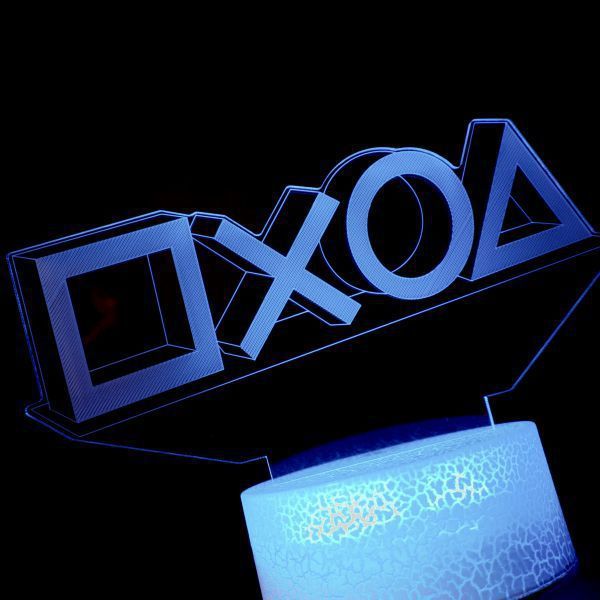  Đèn LED RGB trang trí bàn Gaming Icon PlayStation tặng kèm remote 