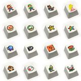  Set 16 nút Keycap Super Mario Pixel Retro Art cho phím cơ 