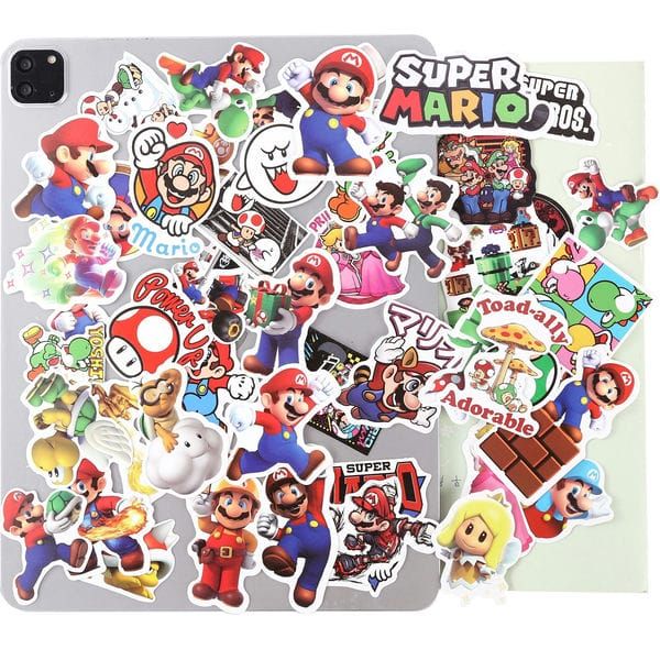  Hình dán Sticker tổng hợp Super Mario Bros 50 cái ngẫu nhiên 