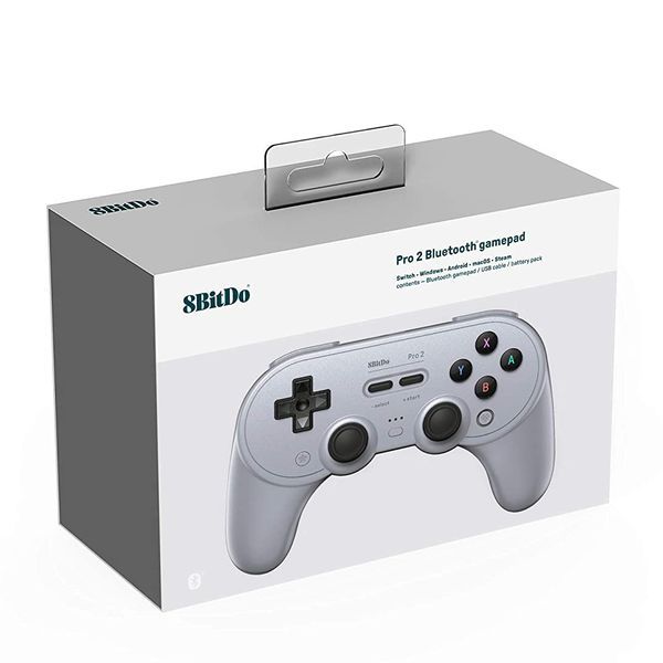  Tay cầm 8BitDo Pro 2 Bluetooth Gamepad Gray Edition - Hall Effect joysticks 