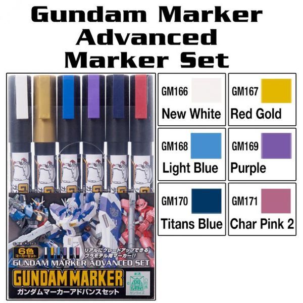  Gundam Marker Advanced Set GMS124 - Bút tô màu Gundam 