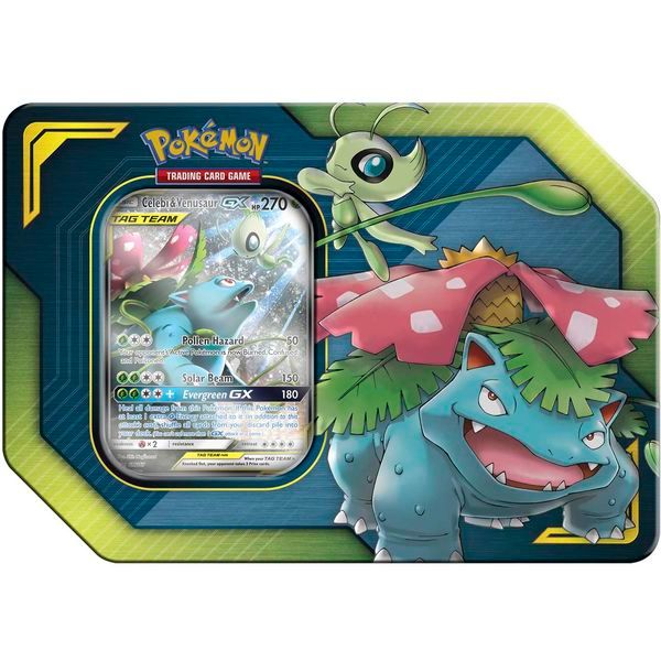  PT44 - Thẻ bài Pokemon Celebi & Venusaur-GX TAG TEAM Tin 