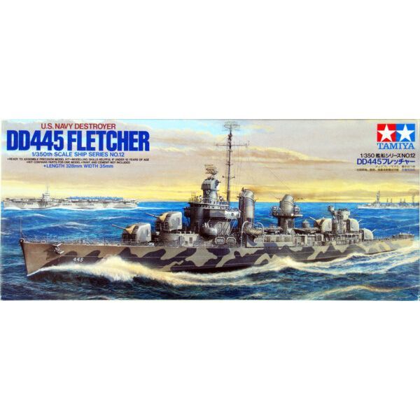  Mô Hình Tàu Khu Trục US Navy Destroyer DD445 Fletcher 1/350 - Tamiya 78012 