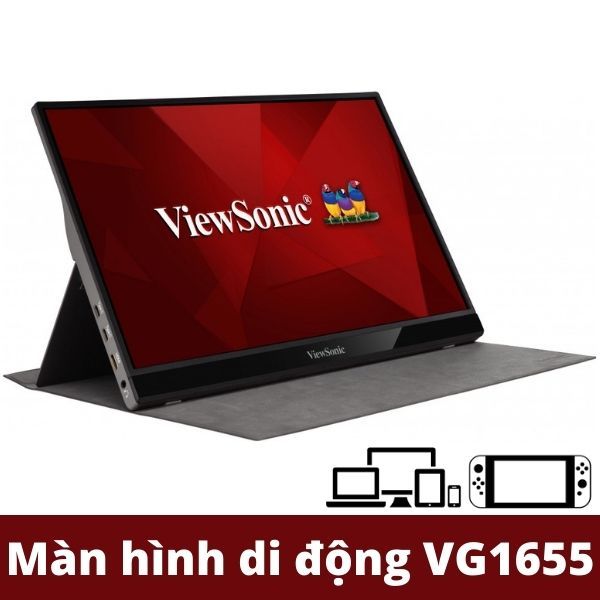  Màn hình di động ViewSonic VG1655 15.6 inch, Full HD, IPS, USB 3.1 Type-C kép cho Nintendo Switch 