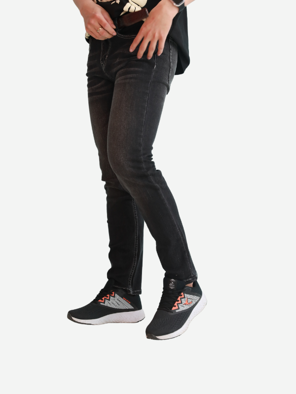  Quần Jean Nam Slim Fit Ống Côn Ôm Nhẹ, Co Giãn, Màu Xám Tro Brandsio A5 