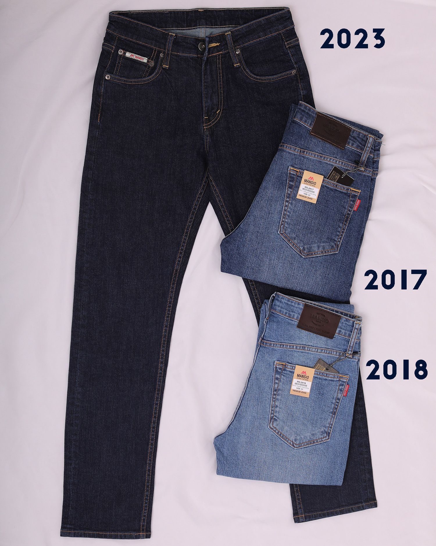 Quần jeans nam ống đứng co giản xanh lợt 2017