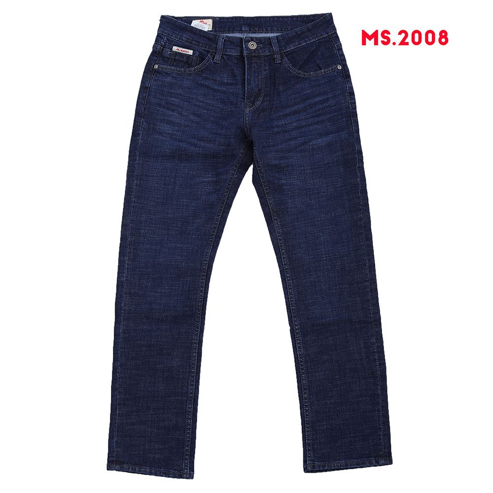 Quần jeans nam ống suông đứng Mansio Regular 2008 - Xanh đậm