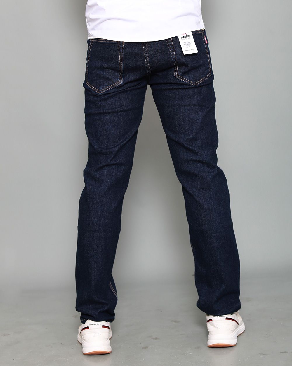 Quần jeans nam ống đứng co giản nhẹ xanh đen 2023