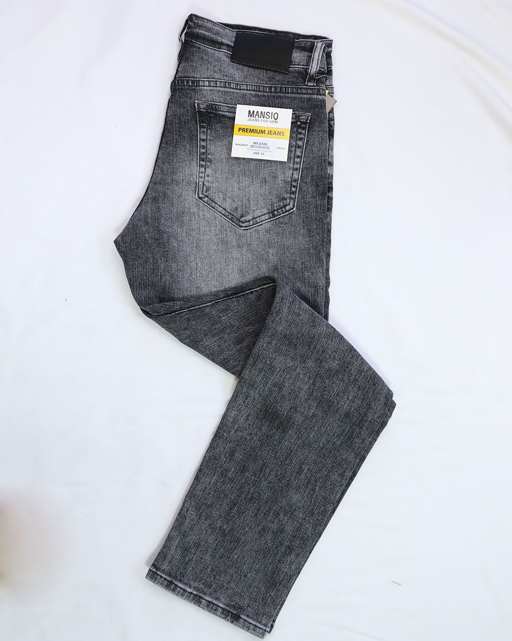 Quần jeans nam VNXK Form 511 suông đứng co giản nhẹ xám đậm 2105
