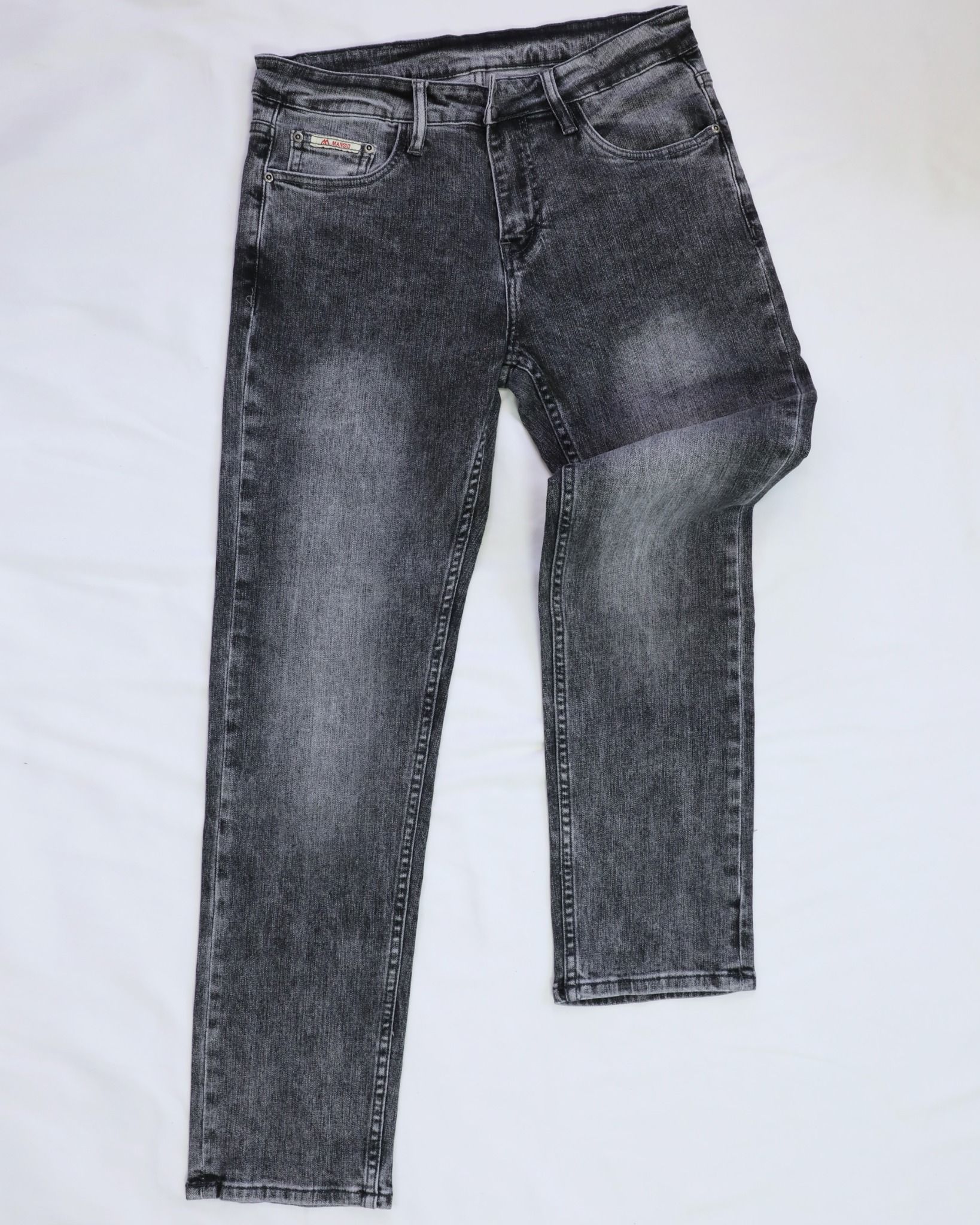 Quần jeans nam VNXK Form 511 suông đứng co giản nhẹ xám đậm 2105