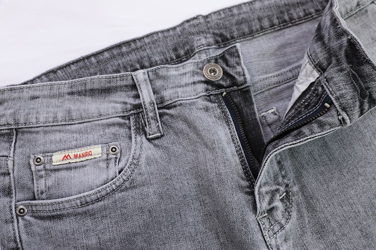 Quần jeans nam VNXK Form 511 suông đứng co giản nhẹ xám lợt 2106
