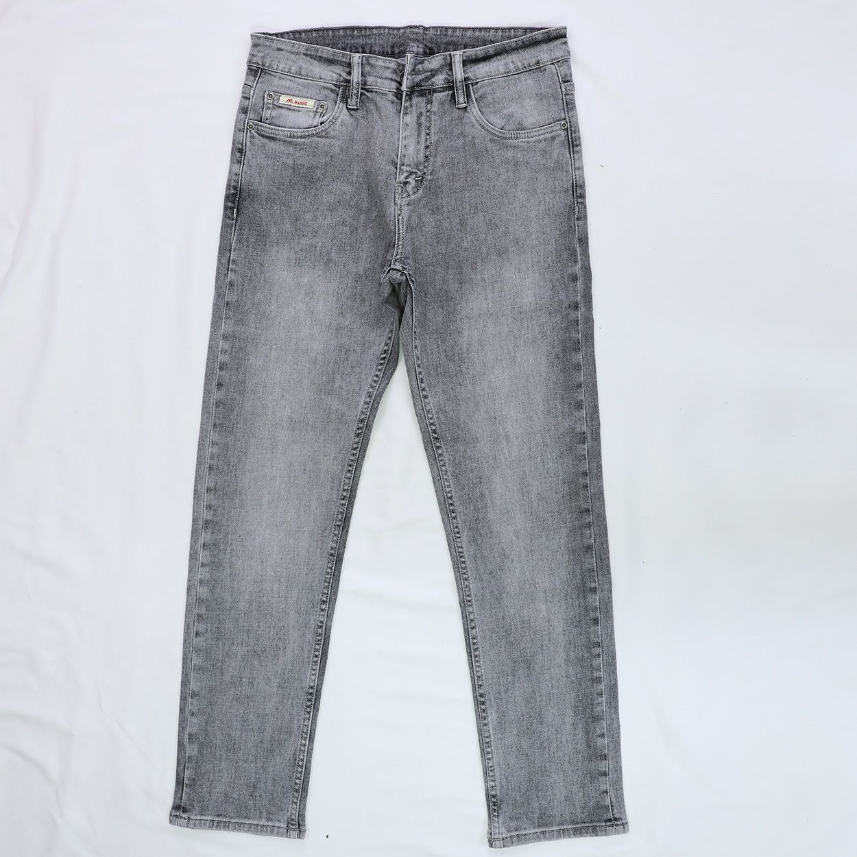 Quần jeans nam VNXK Form 511 suông đứng co giản nhẹ xám lợt 2106