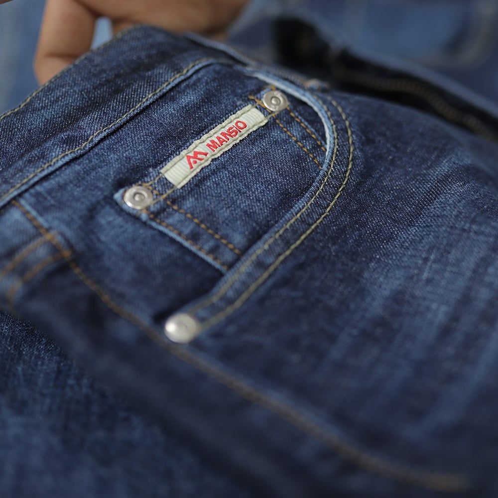 Quần jeans nam VNXK Form 511 suông đứng co giản nhẹ xanh đậm 2031