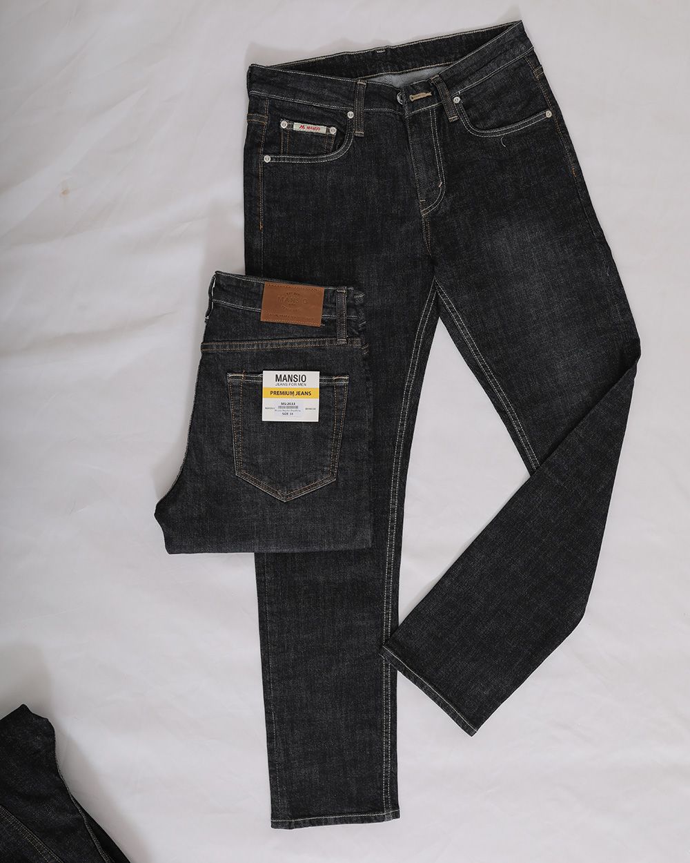 Quần jeans nam VNXK Form 511 suông đứng co giản nhẹ xanh đen lợt 2033