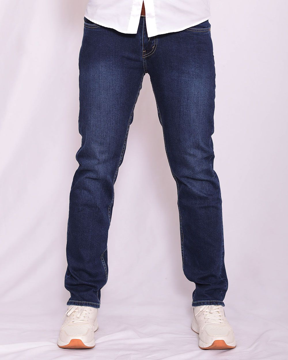Quần jeans nam VNXK ống đứng co giản xanh đậm 2028