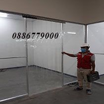 vách ngăn màng nhựa pvc trong dẻo