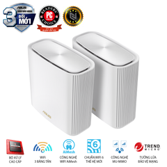 ASUS ZenWiFi XT8 (2PK) AX6600 WiFi 6 2 băng tần