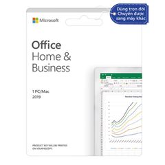 Phần mềm Office Home & Business 2019 | Dùng vĩnh viễn | Dành cho 1 người, 1 thiết bị | Word, Excel, PowerPoint | Outlook