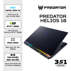 Laptop Acer Predator Helios 18 PH18-72-908N (i9-14900HX | 32GB | 4TB | GeForce RTX™ 4090 16GB | 18' QHD MiniLED 250Hz 100% DCI-P3 | Win 11)