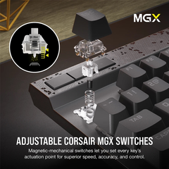 Bàn phím Corsair K70 MAX BLK RGB MGX White Switch (CH-910961G-NA)