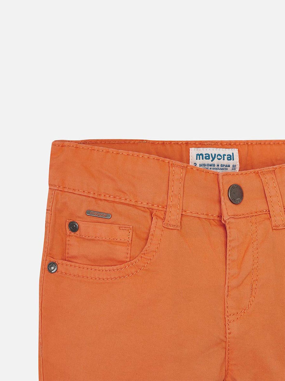 Quần short kaki màu cam