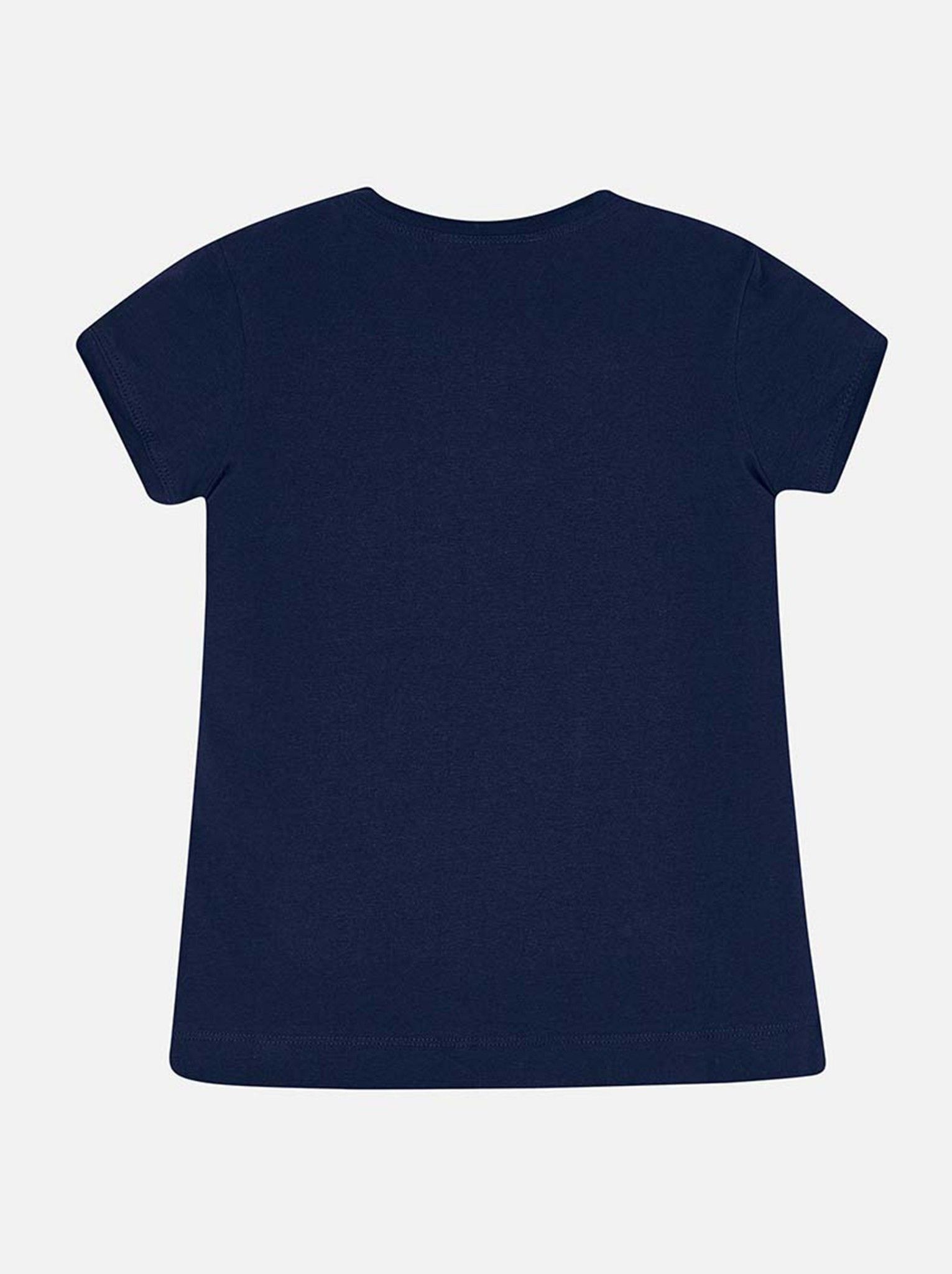 Áo phông bé gái navy chữ đính hạt