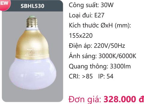  BÓNG ĐÈN LED DUHAL 30W SBHL530 