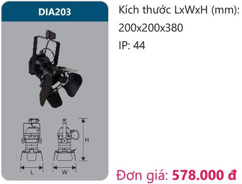  ĐÈN CHIẾU ĐIỂM GẮN BÓNG RỜI E27 DUHAL DIA203 