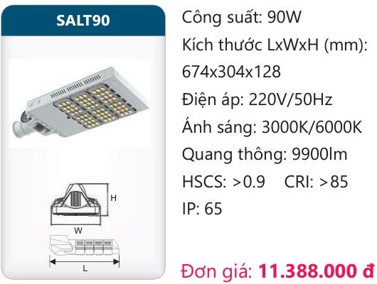 ĐÈN ĐƯỜNG LED 90W DUHAL SALT90