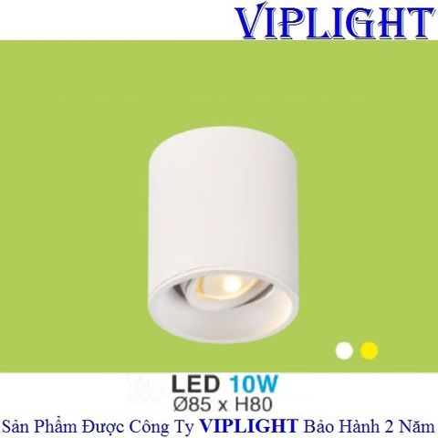  ĐÈN LON LED, ĐÈN LON GẮN NỔI, ĐÈN LON ỐP TRẦN_ĐIỀU CHỈNH HƯỚNG SÁNG LED 10W LN-56 