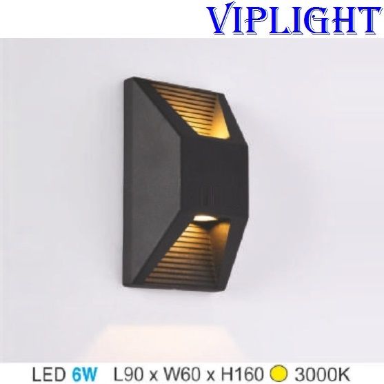 ĐÈN TƯỜNG LED VLAK03 ĐEN _ GẮN VÁCH TƯỜNG TRANG TRÍ NGOÀI TRỜI, TRONG NHÀ