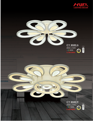  ĐÈN NÂM LED ỐP TRẦN CY 8500/9, CY 8500/6 