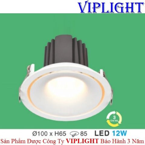  ĐÈN ÂM TRẦN 3 CHẾ ĐỘ LED 12W AT-40 LED 12W BA MÀU 