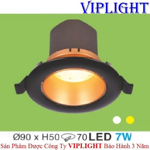  ĐÈN ÂM TRẦN HUFA AT-174 LED 7W VIỀN ĐEN 