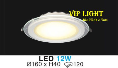  ĐÈN ÂM TRẦN KIẾNG ( MẶT KÍNH ) LED 12W HUFA AT-51 LED 12W 