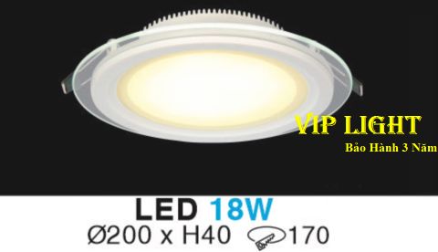  ĐÈN ÂM TRẦN KIẾNG ( MẶT KÍNH ) LED 18W HUFA AT-52 LED 18W 