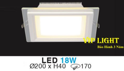  ĐÈN ÂM TRẦN KIẾNG ( MẶT KÍNH ) VUÔNG LED 18W HUFA AT-56 LED 18W 